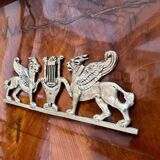 Biedermeier Cherry Wall Mirror with Brass Decor, South Germany, 1820s