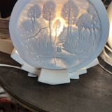 Lithophany lamp in biscuit and stucco style decorative arts