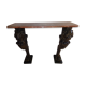 Console en marbre sur pieds lions