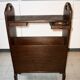 Magazine rack with ashtrays, wooden end table