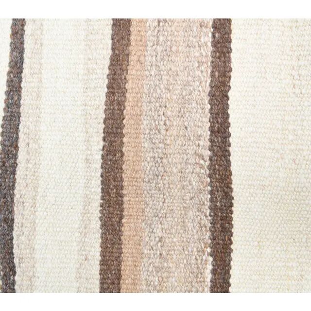 Vintage Turkish Oushak Handmade Cotton Beige Wool Kilim Runner Rug 81x347