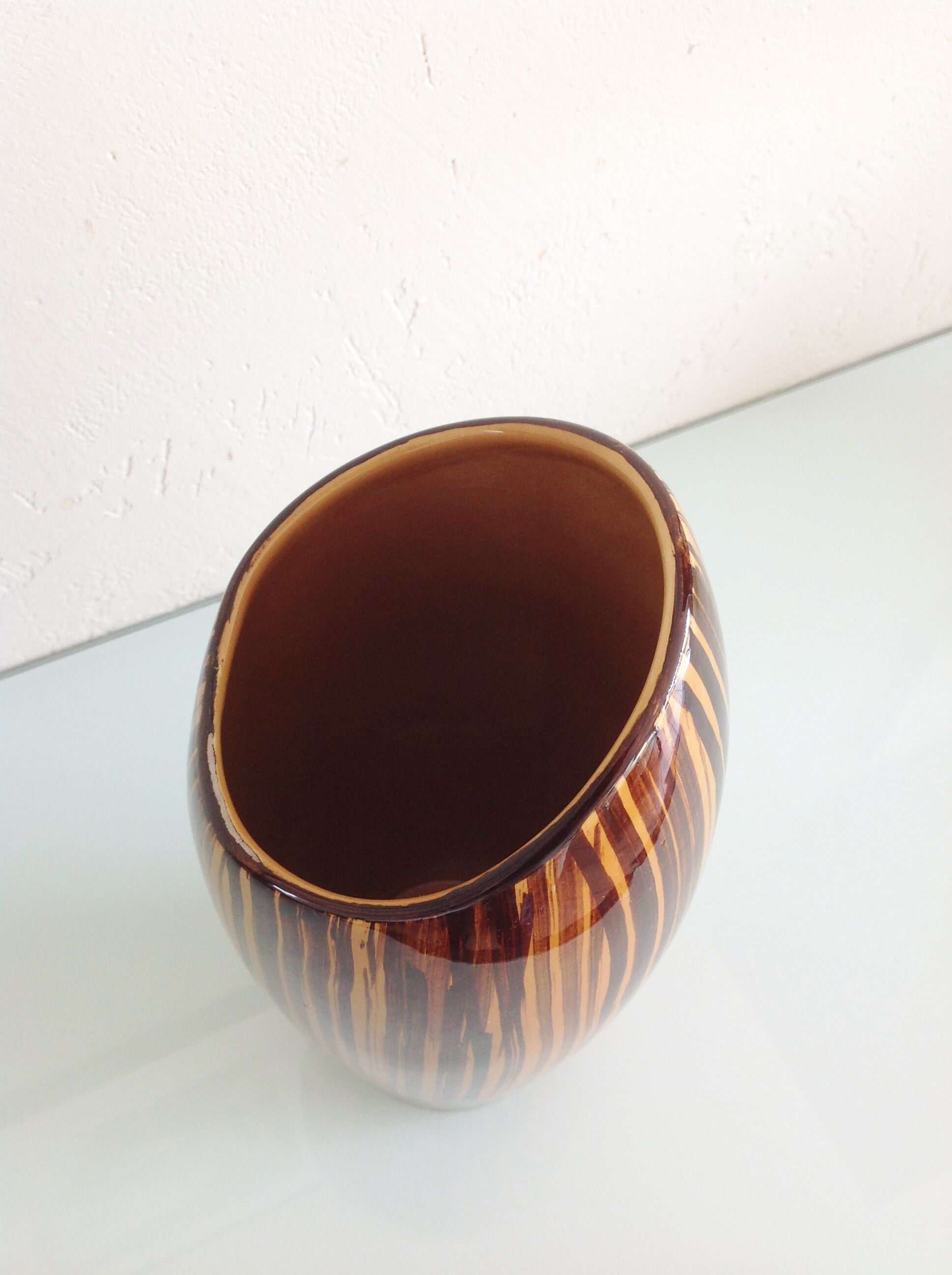 Asymmetrical vase décor Domino / vintage 60s-70s
