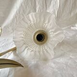 Old brass accent lamp in the shape of a flower