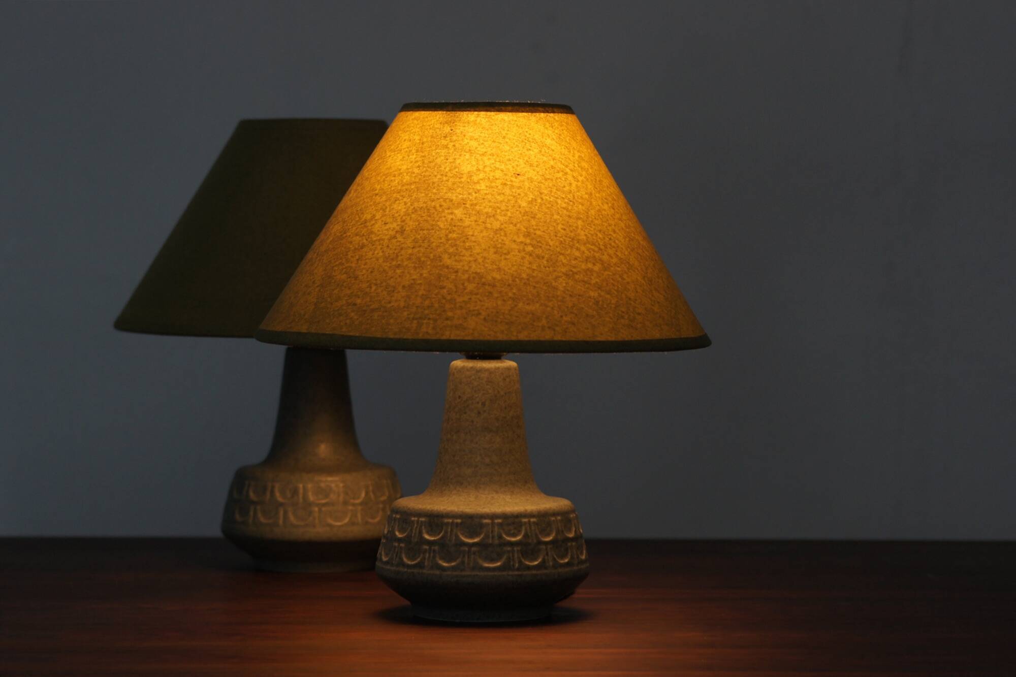 Scandinavian Ceramic Table Lamps, Set of 2