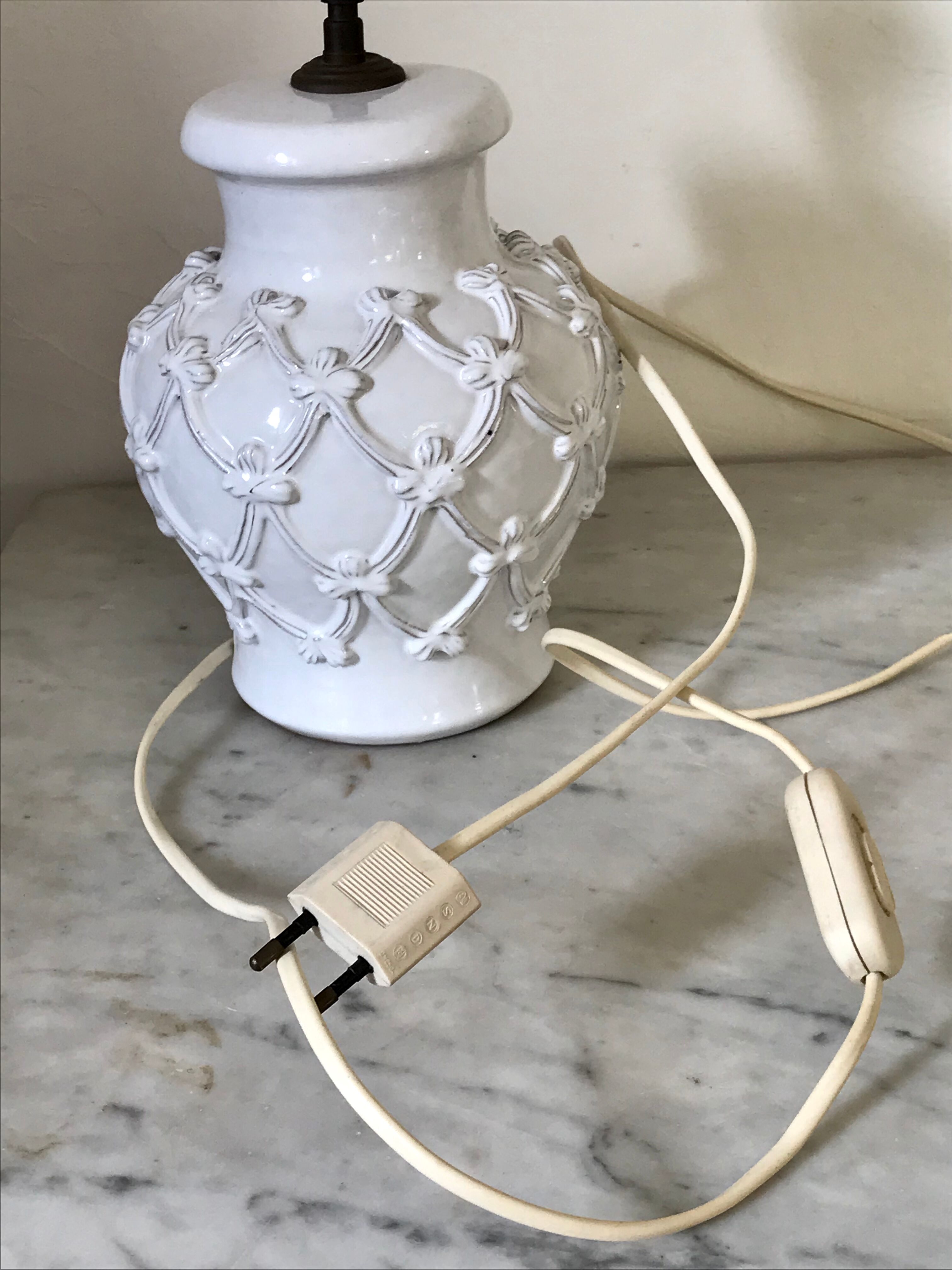 Vintage glazed ceramic lamp