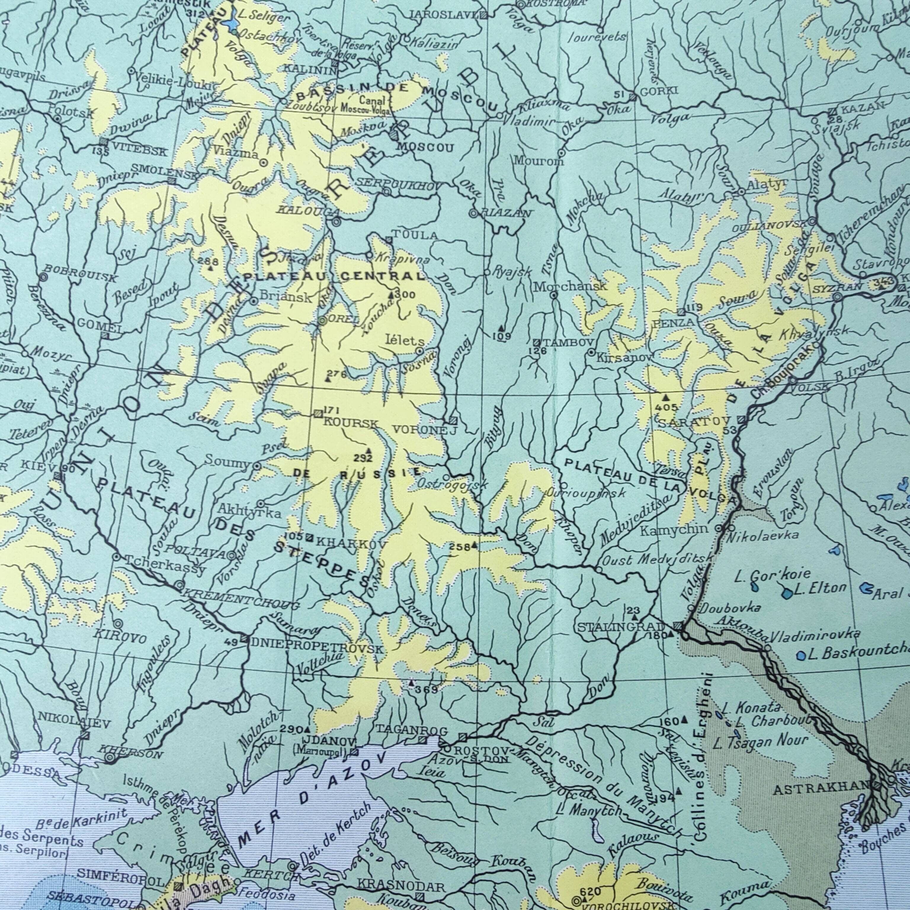 Old USSR and Finland map 43x43cm from 1950