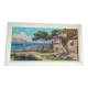 Oil on canvas signed by Gaston Aubert – large vintage Mediterranean landscape.