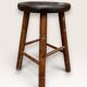 Solid stained pine stool