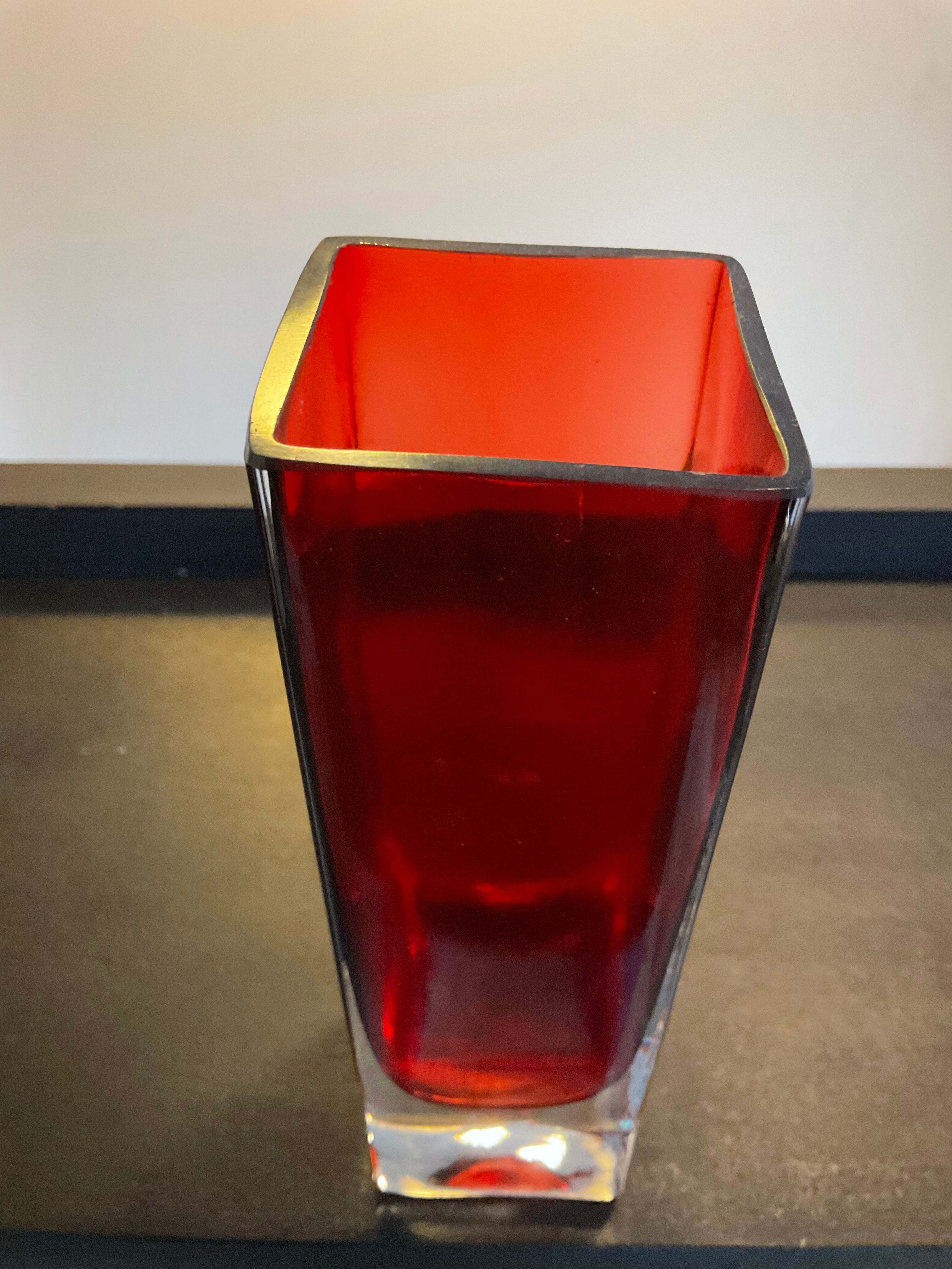 Duo of vintage vases in glass paste 70s-80s