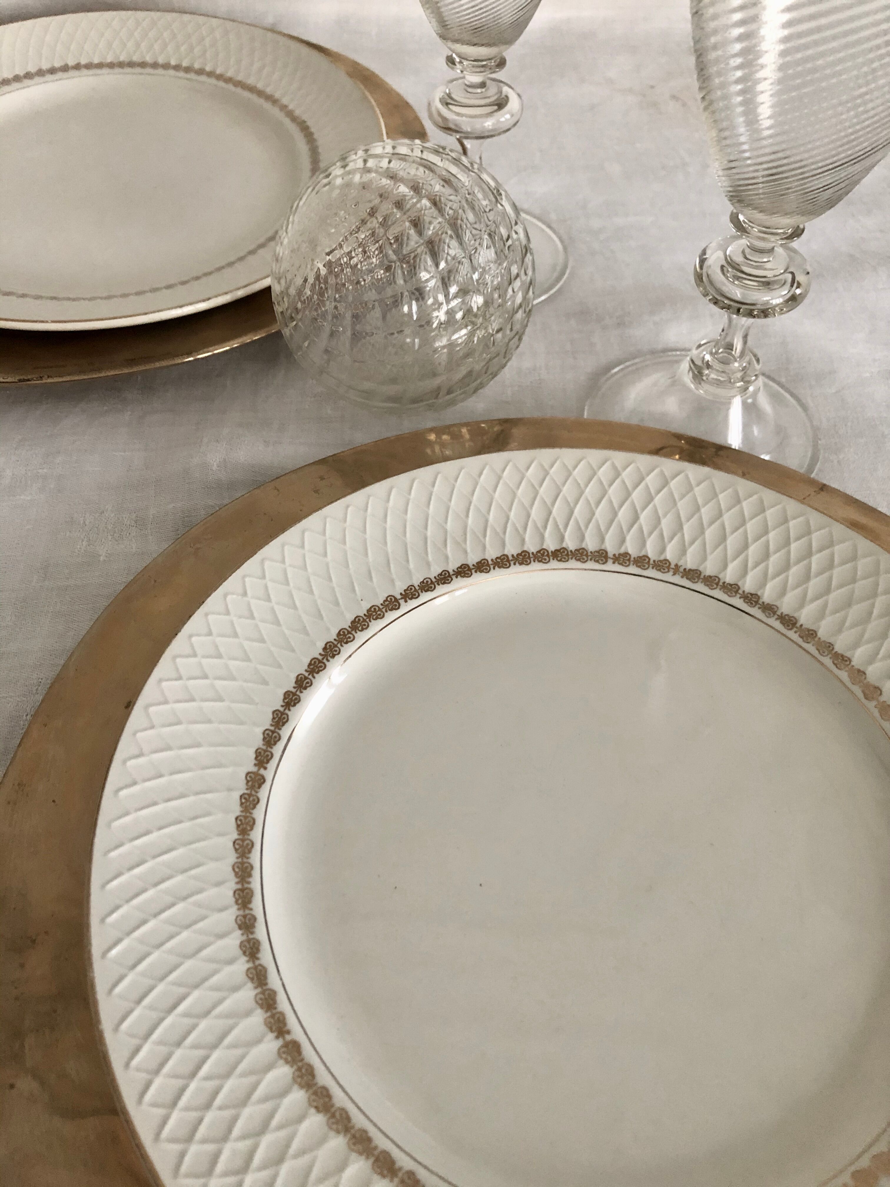 Série de 6 assiettes plates Moulin des Loups Orchies