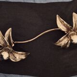 Brass organically shaped double wall or ceiling lights, 1970s