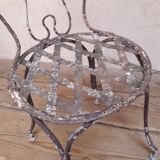 Xix° wrought iron garden chair