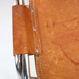 Dalvera  "Les Arc" Set of 2 Original Leather side chairs, 1960