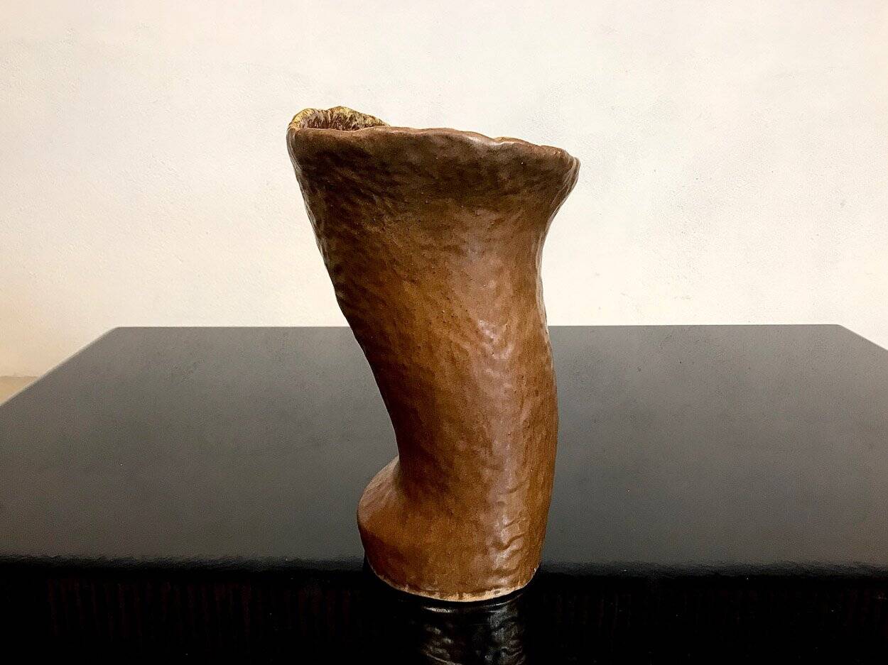 Sculptural studio ceramic art vase from Atelier Sorembe, Germany 1970s