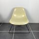Lounge chair Eames fiber white parchment short back base cat's cradle herman miller vintage 50