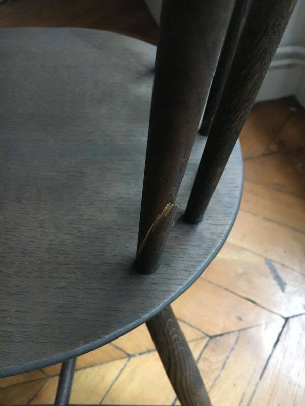 Chaise J46 FDB Mobilier en chêne fumé