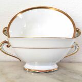 Set of 12 bowls with 2 porcelain handles