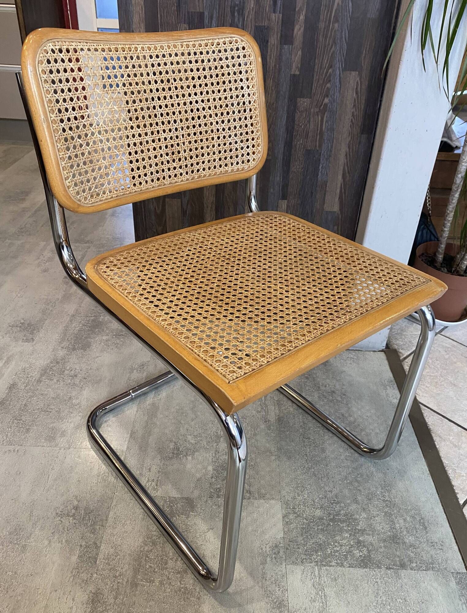 Chair without armrests Cesca B32 Marcel Breuer vintage 1980