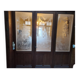 3 glass partition doors with screen printing