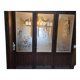 3 glass partition doors with screen printing