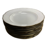 Lot de 10 Assiettes Creuses Dorées Bavaria
