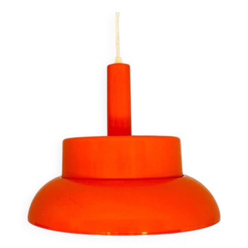 Mid-Century Modern orange hanging lamp