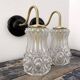 Art Deco glass wall lights