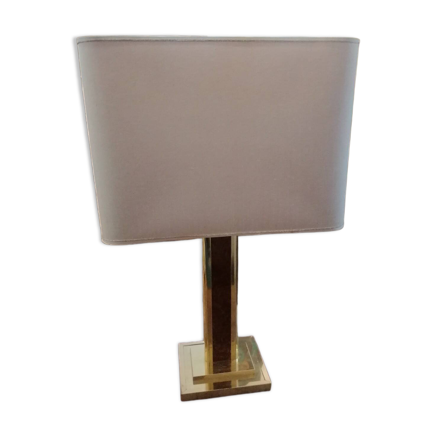 Vintage / art deco / 1950s brass table lamp.