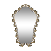 Vintage mirror with brass rim - 70x40cm