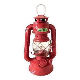 Small vintage red storm lamp lantern