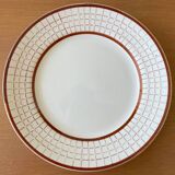 6 assiettes plates anciennes en faïence de Longchamp