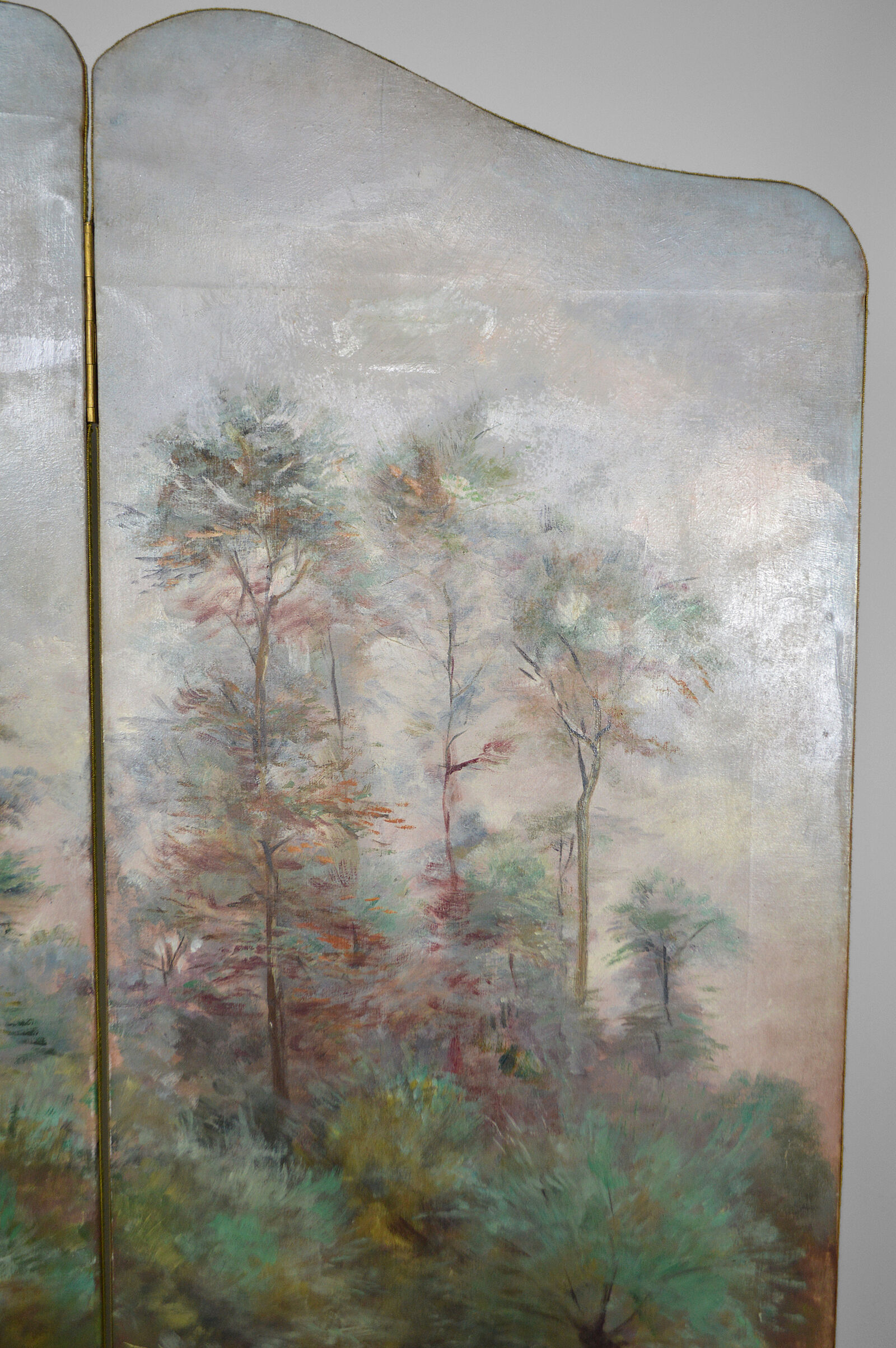 Post-impressionist painted screen by Charles Frechon, France, 1894