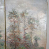 Post-impressionist painted screen by Charles Frechon, France, 1894