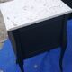 Pair of black L XV style bedside tables