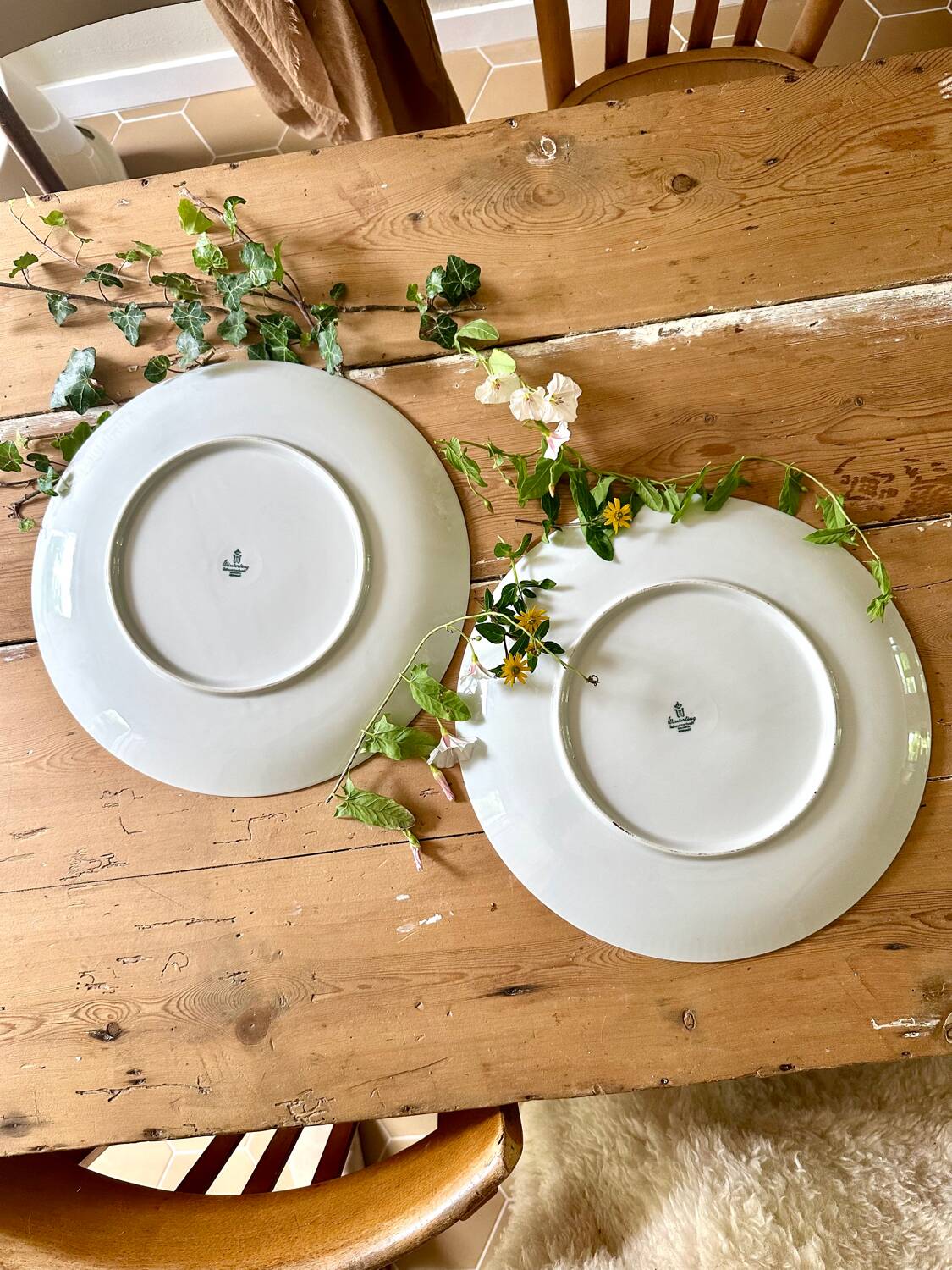 Set of two German porcelain dishes from the 1950s