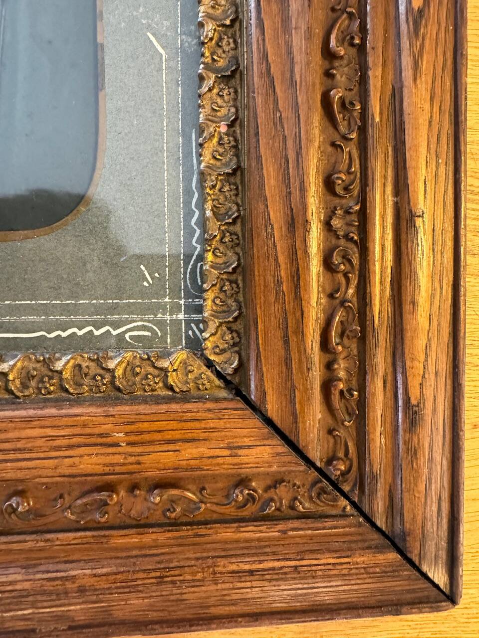 Old silver photograph, portrait, 19th century