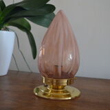 Lampe à poser globe en verre ancien