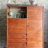 Multifunction teak cabinet