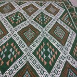 Tapis kilim vert 93x189cm