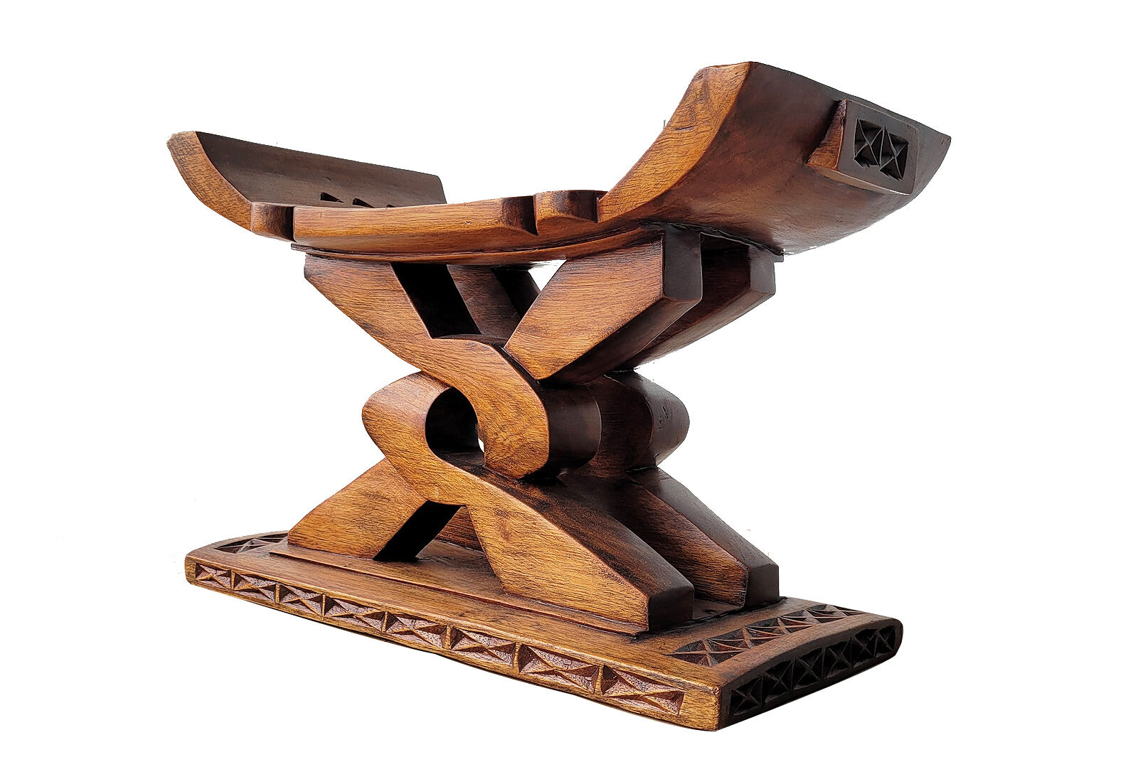 Tabouret ashanti ghanéen 'Wisdom Knot' Afrique