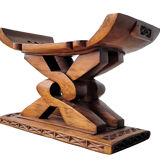 Tabouret ashanti ghanéen 'Wisdom Knot' Afrique