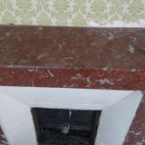 Red marble fireplace surround - early 20th century