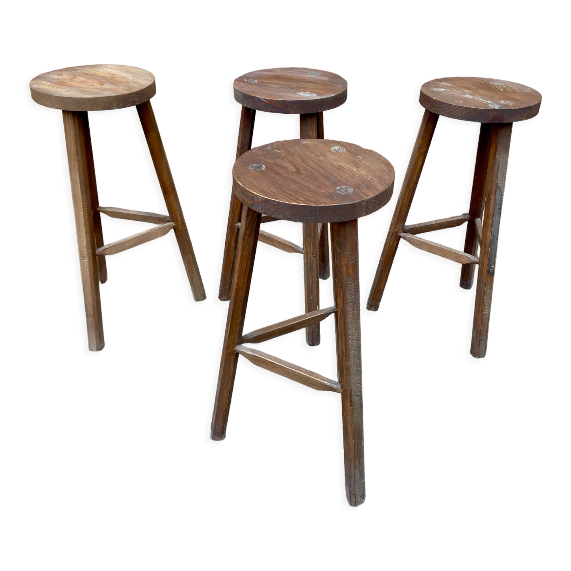 Set of 4 Bar Stools Restaurant Pub Tavern Bentwood 1960