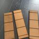 Vintage 1960 String wall shelf in gold wood - 60 x 50 cm