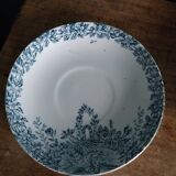 Assiettes Saint Amand Lebacqz & Bouchart décor Colombier début 20ième