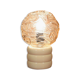 Lampe à poser, bois laqué, verre moulé texturé 1960