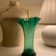 Vase vert verre soufflé blenko
