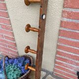 Bamboo coat rack with 5 hooks