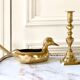 Empty solid brass duck pocket