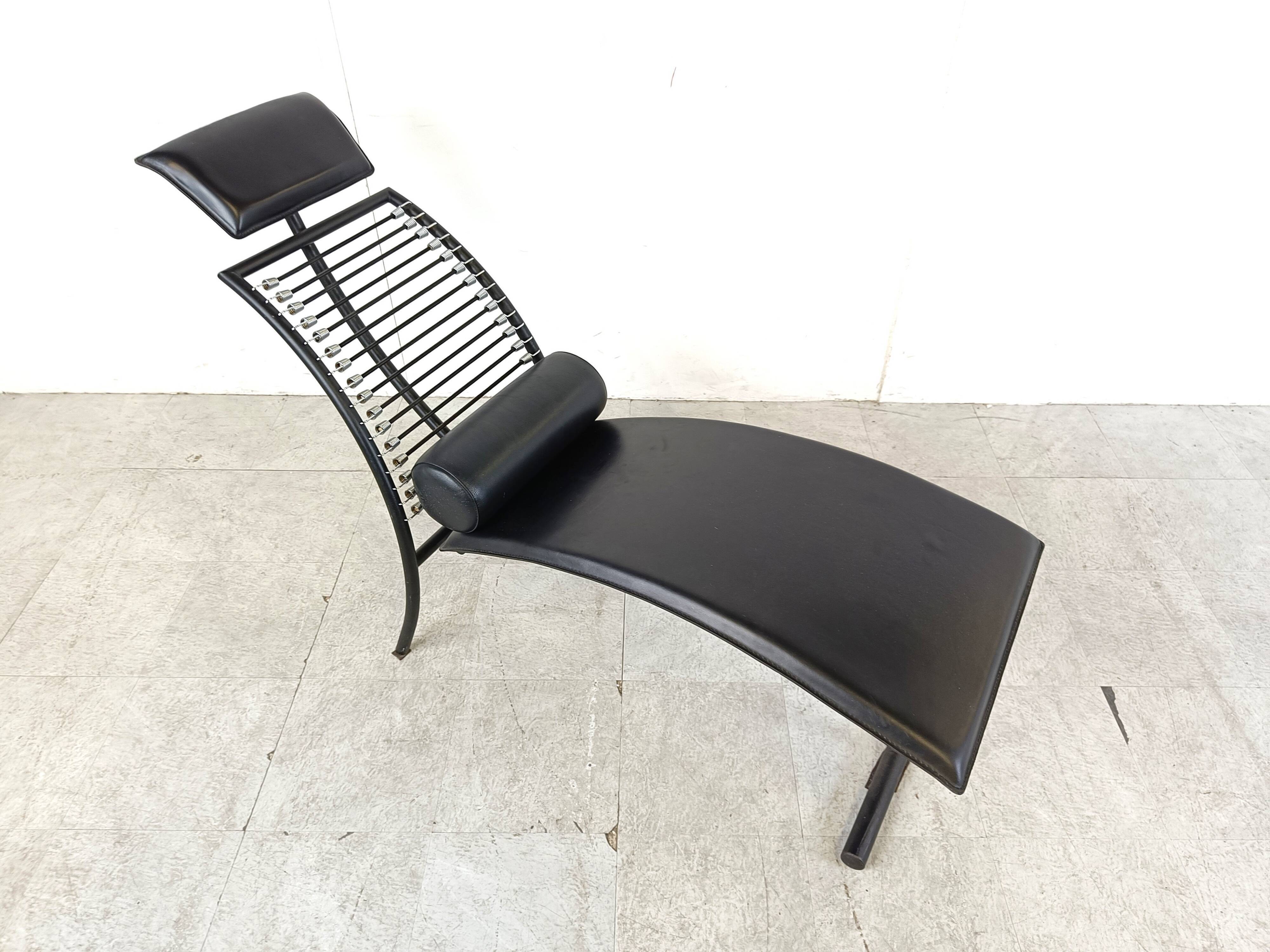 Vintage chaise longue in the manner of Rene Herbst, 1990s